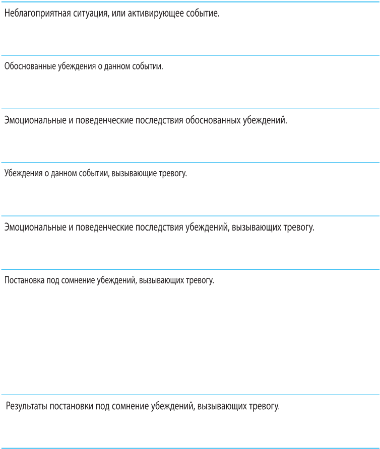 Когнитивно-поведенческая терапия тревоги
